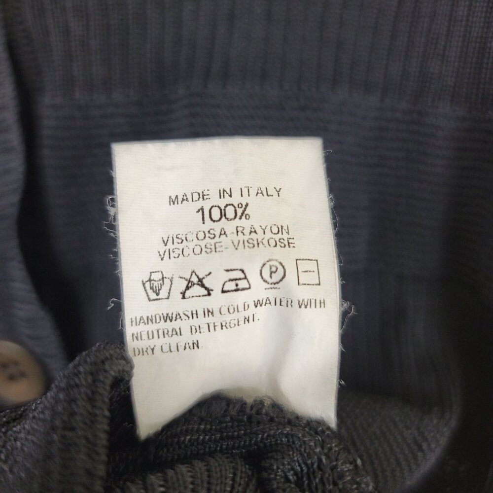 Armani Collezioni Knit Cardigan Women's 44 Black Button Front Long Sleeve - Picture 6 of 8